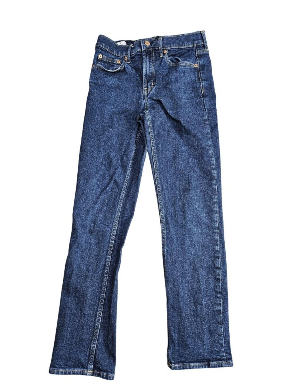 Gap 1969 Vintage Slim Straight Jeans Womens 27 / 4R Blue Med Wash Stretch Denim